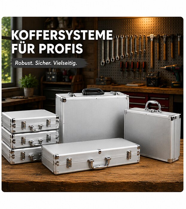 Koffersysteme aus Aluminium für Werkstatt und Handwerk