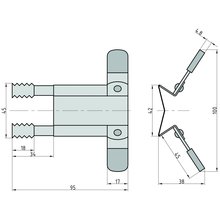 BASI Rolladenklemmen 3 Paar RK100 Typ 1600-0100