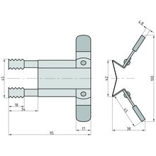 BASI Rolladenklemmen 4 Paar RK100 Typ 1600-0100