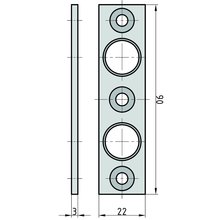 BASI 2x Bndersicherung mit 2 Zapfen 90x22mm BSA90 Typ 9552-0001
