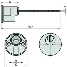 BASI Profil- Auenzylinder BM5040-0000 fr Kastenzusatzschlsser KS500