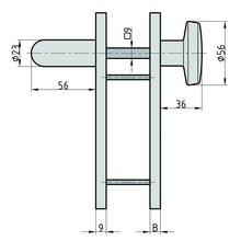 BASI Trbeschlag ZT FS 2150 Wechsel-Garnitur Kurzschild rund Typ 7529-0100