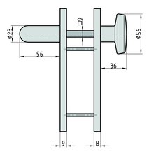 BASI Trbeschlag ZT FS 2150 Wechsel-Garnitur Kurzschild eckig Typ 7522-0100