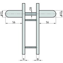 BASI Trbeschlag ZT FS 2150 Drcker-Garnitur Kurzschild rund Typ 7529-0200