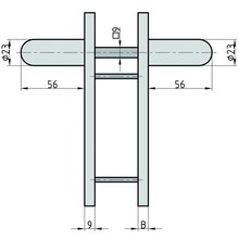 BASI Trbeschlag ZT FS 2150 Drcker-Garnitur Kurzschild rund Typ 7529-0200