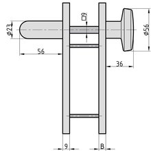 BASI Trbeschlag ZT FS 2100 Wechsel-Garnitur Kurzschild rund Typ 7519-0101