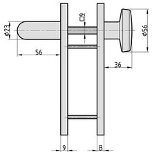 BASI Trbeschlag ZT FS 2100 Wechsel-Garnitur Kurzschild eckig Typ 7521-0101