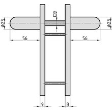 BASI Trbeschlag ZT FS 2100 Drcker-Garnitur Kurzschild eckig Typ 7521-0501