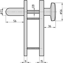 BASI Trbeschlag SB FS 2200 ES1 Wechsel-Garnitur Kurzschild rund Typ 7529-0101