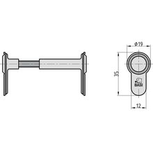 BASI Blindzylinder Einstellbereich 45-125 mm Typ 9000-0050 / BZV 100