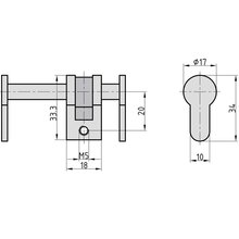 BASI Universal-Blindzylinder Einstellbereich 50-84 mm 9000-0100 Typ BZU 100