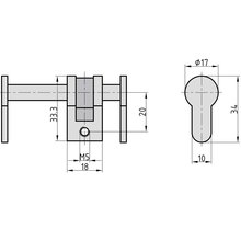 BASI® Universal-Blindzylinder Einstellbereich 84-150 mm 9000-0101 Typ BZU 100