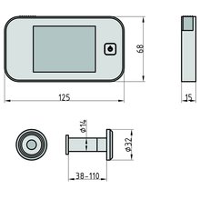 BASI Digitaler Trspion Silber | Champagner TS 710 Typ 6800-0070 | 6800-0071