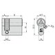 BASI® Dreikant- Halbzylinder 8 mm innenliegend Typ DM5020-0000-Dl8