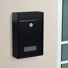 BASI Briefkasten Stahl Schwarz H320xB215xT82 mm BK100 Typ 2170-0200