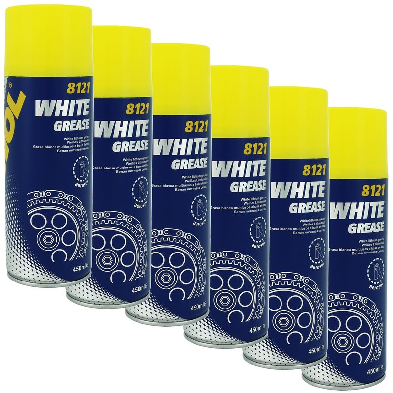 6 x Weies Lithiumfett 450 ml Typ 8121