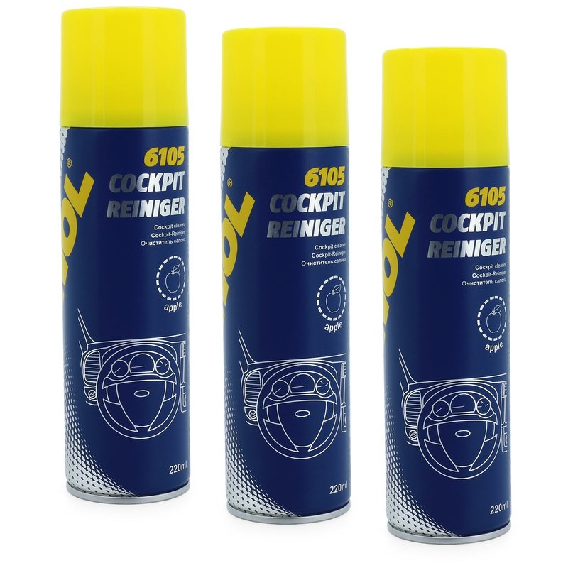 3x Cockpit Reiniger Apple 220 ml Typ 6105