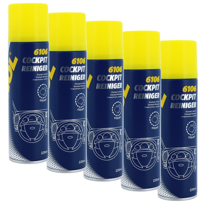 5x Cockpit Reiniger Citron 220 ml Typ 6106