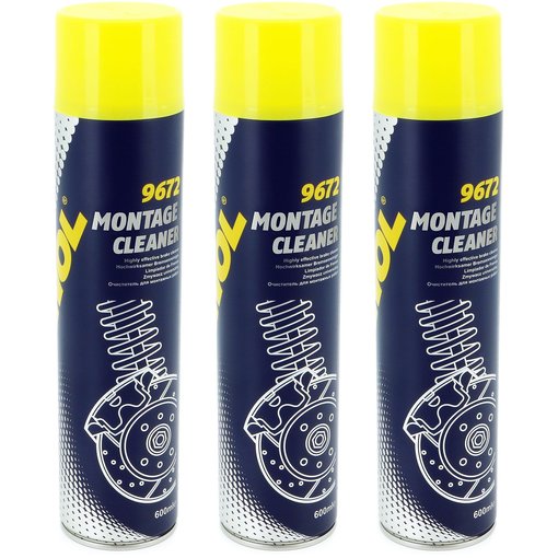 3x Bremsenreiniger Montage Cleaner 600 ml Typ 9672