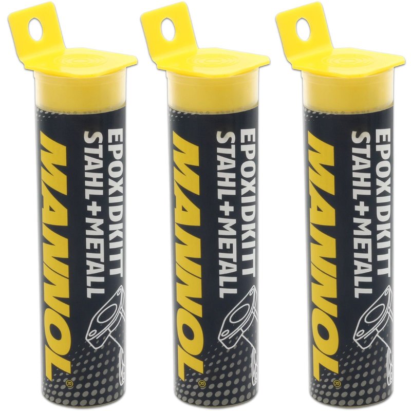 3x Epoxidkitt Stahl + Metall 56 g Typ 9928