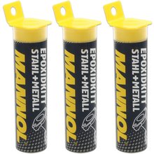 3x Epoxidkitt Stahl + Metall 56 g Typ 9928