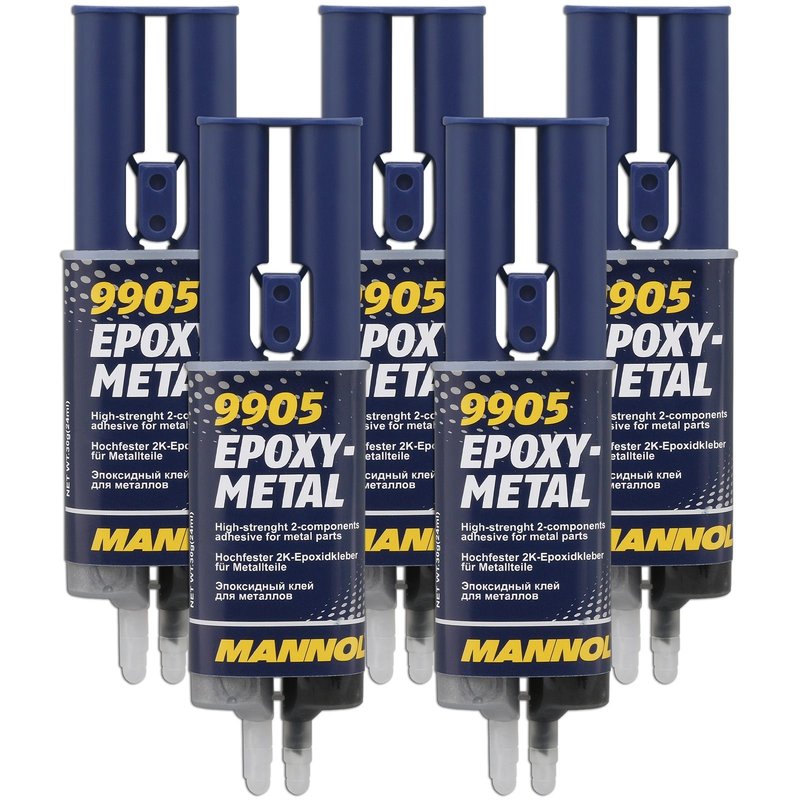 5x 2K-Epoxidkleber für Metallteile Epoxy-Metal 30 g Typ 9905