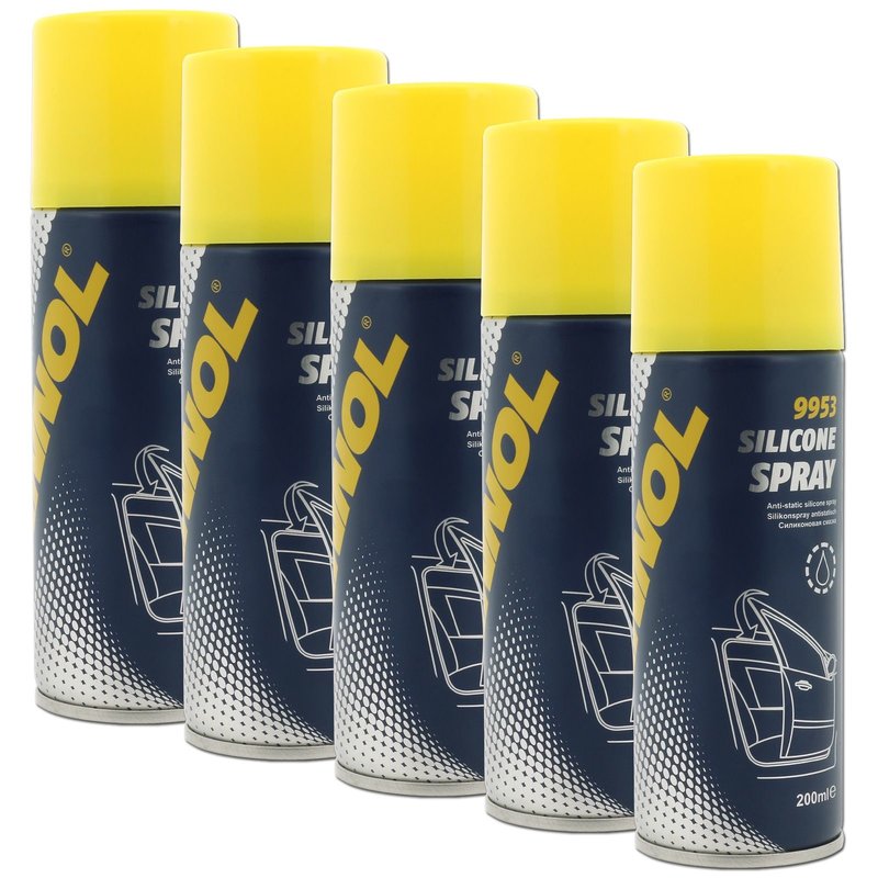 5x Silikonspray 200 ml antistatisch Typ 9953