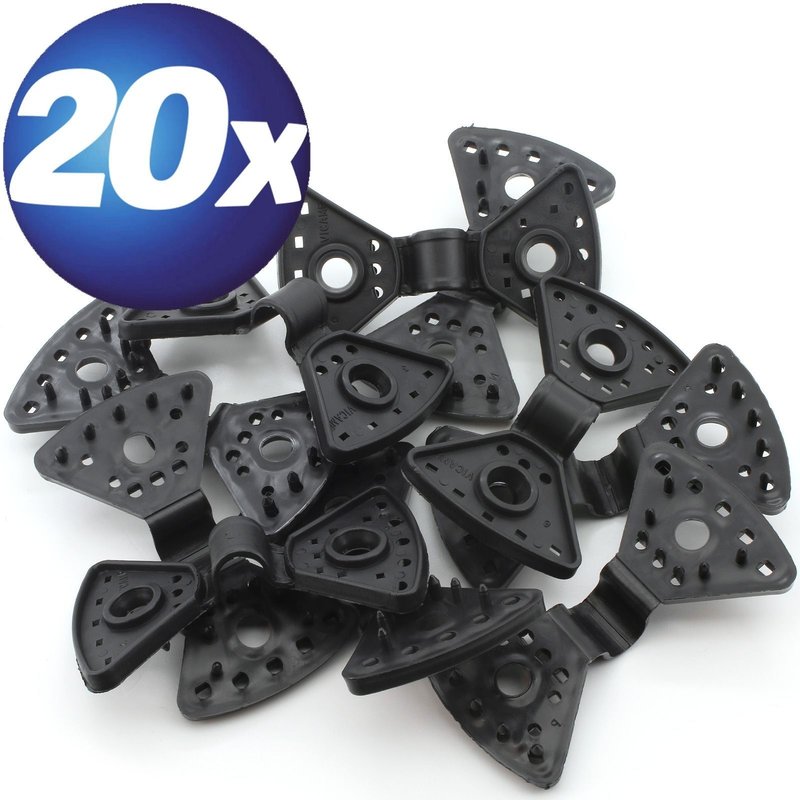 Spezial Kunststoff-Clips schwarz 20 Stck