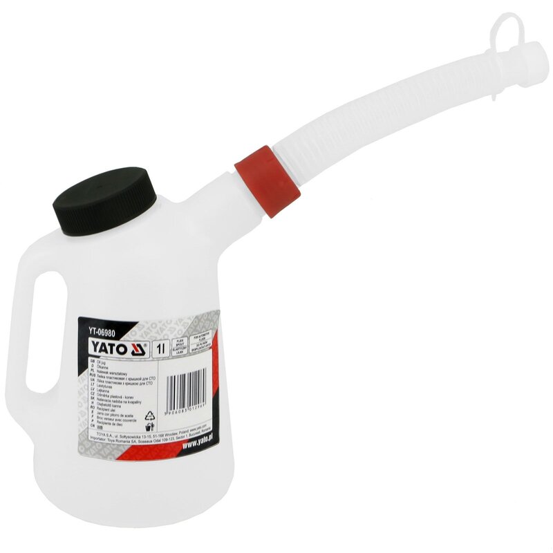 1-Liter Öl-Benzing-Mischflasche Für Kettensägen & Rasentrimmer – Mit Klaren Skalen Für 25:1 & 50:1