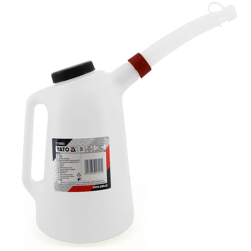 2x Ölkanne 3 Liter Behälter flexiblen Ausgießer YT-06983 - Online Sho