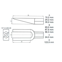Trenn-| Montagegabel Satz 5-teilig YT-0616