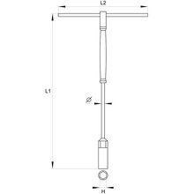 T- Steckschlssel mit drehbarem Griff 8-15 mm YT-1552 - YT-1559