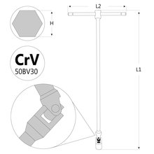 T- Steckschlssel 6-19 mm YT-15271 - YT-15284
