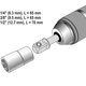 Steckschlüssel Adapter 3 tlg. HEX Schaft 1|2" 1|4?"3|8" YT-04685