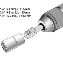 Steckschlüssel Adapter 3 tlg. SDS- Plus Schaft 1|2? 1|4? 3|8? YT-04686