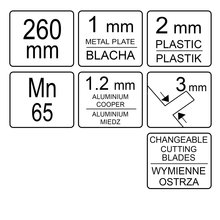 Blechknabber Zange 260mm YT-19260