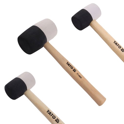 Gummihammer mit Holzstiel von 230 - 980 g