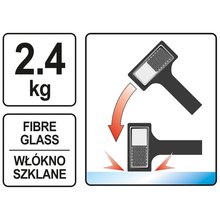 Schonhammer Fustel Rckschlagfrei 2,4 kg 495 mm Fiberglas YT-46270