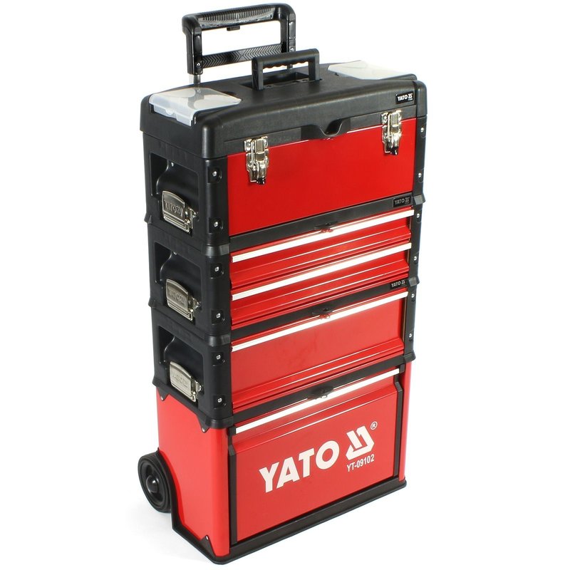 Werkzeug-Trolley mit 4 Modulen YT-09102 + YT-09107