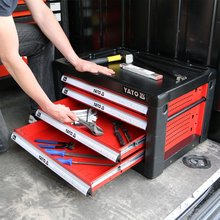 Werkzeugkasten mit 4 Schubladen abschließbar YT-09152