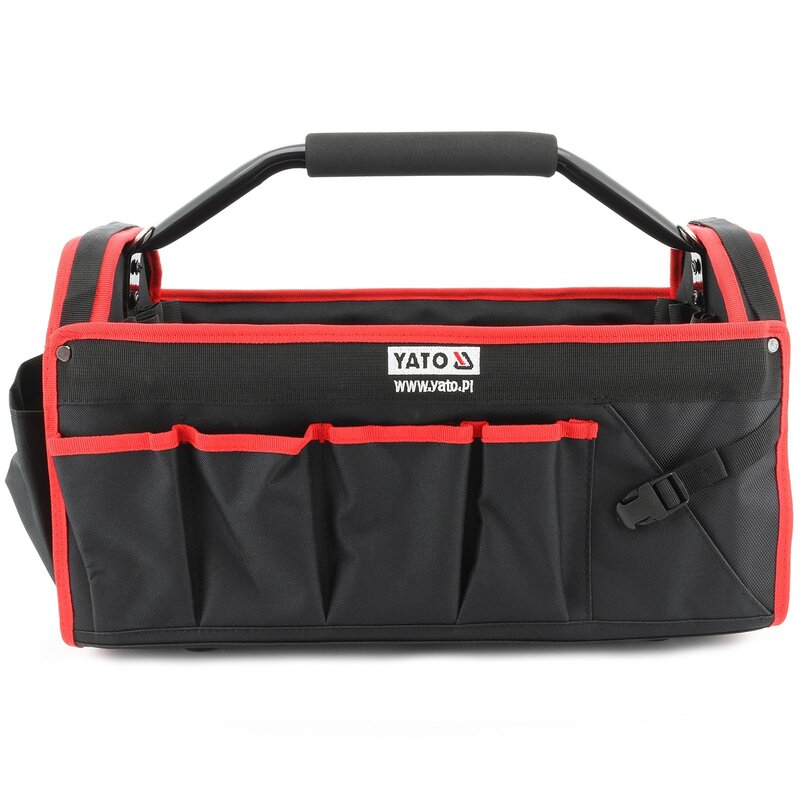Yato Werkzeugkoffer Werkzeugtasche mit 9 Fächer 30,5 x 19 x 22 cm YT-74371