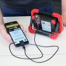 LED Akku-Scheinwerfer 10 Watt + Power Bank YT-81820