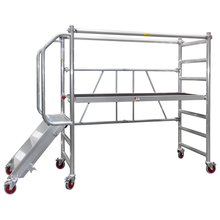 Profi Aluminium-Gerst mit Treppe klappbar 178X74 cm 178SKT