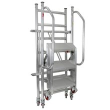 Profi Aluminium-Gerst mit Treppe klappbar 178X74 cm 178SKT