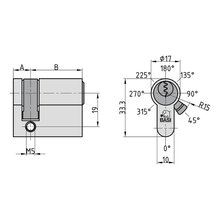 BASI Profil Halbzylinder Gleich Schlieend Typ 5021-0010 10/40