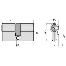 BASI® Profil Kurzzylinder Verschieden Schließend Typ 5010-2525 25/25