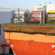 Anhänger- und Containernetz 2,75 x 3,5 Meter ca. 200 g/m²  Monofilgewebe grün mit Ösen