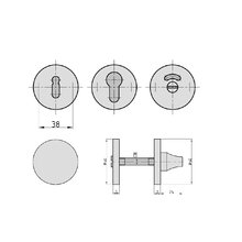 Basi Edelstahl Rosettenpaar ZBR 3110 Lochung PZ 7300-2208
