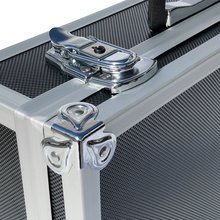 Aluminium Koffer Schwarz Würfelschaum LxBxH 400 x 250 x115 mm