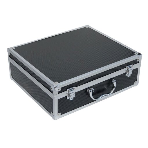 ECI® Aluminium Koffer Schwarz Mit Würfelschaum LxBxH 350 X 300 X120 Mm Leer Koffer Alukoffer Alu Box 3550317543